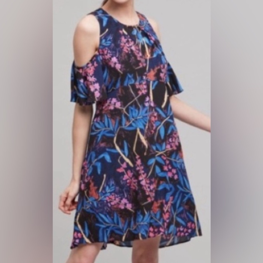 Anthropologie Maeve Elia Cold Shoulder Dress, size 6, EUC